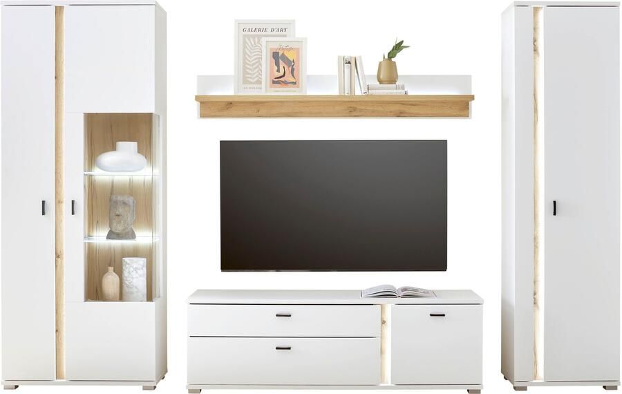 INOSIGN Wandmeubel Long Island in moderne trendkleur inclusief verticale verlichting breedte 305 cm (set 4-delig) - Foto 10