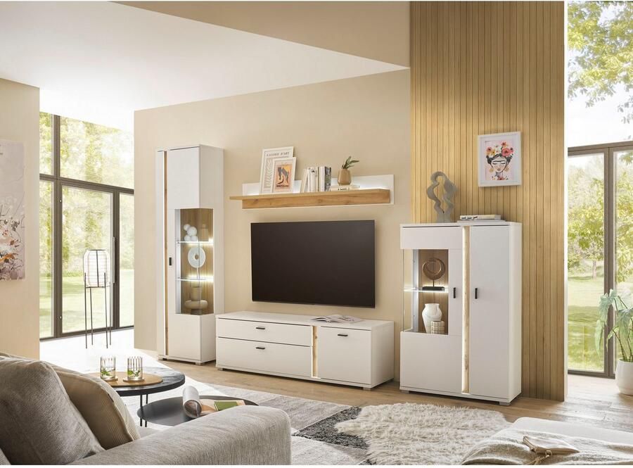 INOSIGN Wandmeubel Long Island in moderne trendkleur inclusief verticale verlichting breedte 305 cm (set 4-delig) - Foto 8