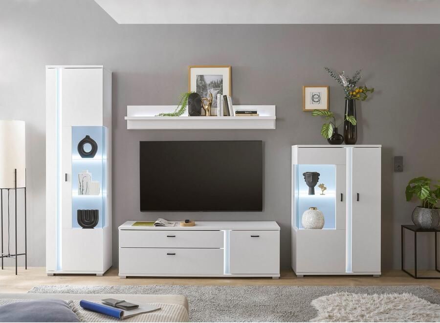 INOSIGN Wandmeubel Long Island in moderne trendkleur inclusief verticale verlichting breedte 305 cm (set 4-delig) - Foto 4