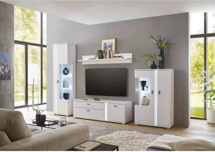 INOSIGN Wandmeubel Long Island in moderne trendkleur inclusief verticale verlichting breedte 305 cm (set 4-delig) - Foto 8