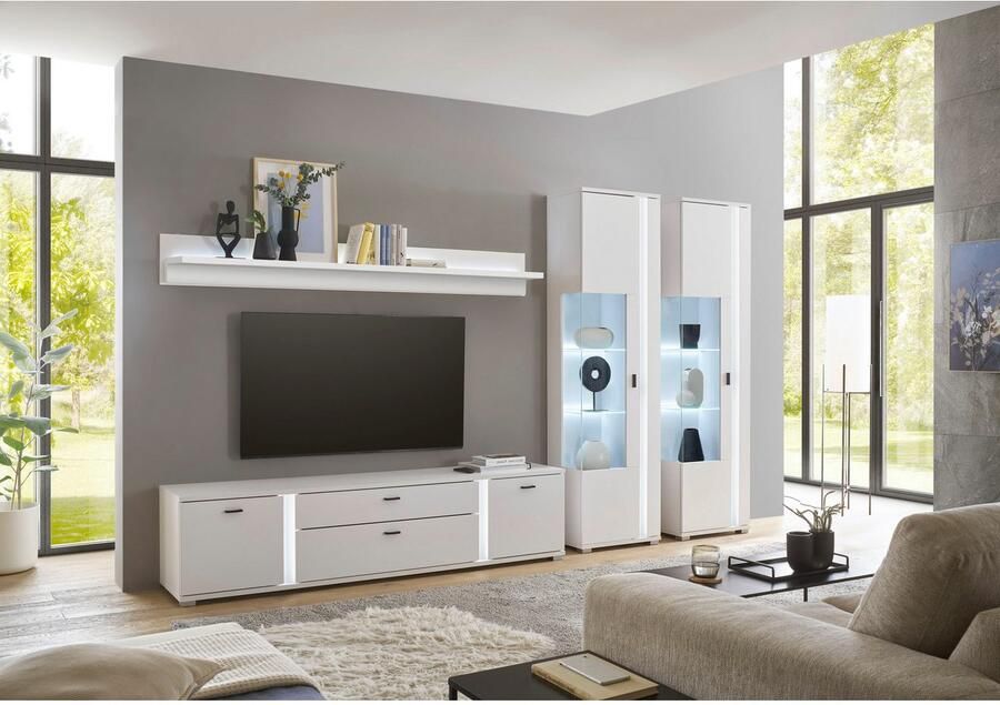 INOSIGN Wandmeubel Long Island in moderne trendkleur inclusief verticale verlichting breedte 330 cm (set 4-delig) - Foto 5