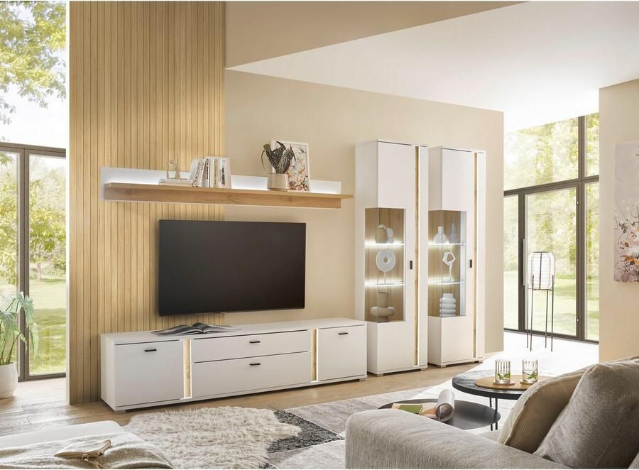 INOSIGN Wandmeubel Long Island in moderne trendkleur inclusief verticale verlichting breedte 330 cm (set 4-delig) - Foto 6