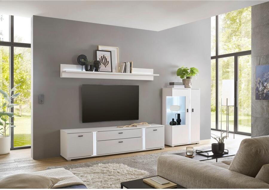 INOSIGN Wandmeubel Long Island in moderne trendkleur inclusief verticale verlichting breedte 290 cm (set 3-delig) - Foto 5