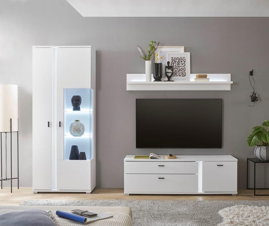 INOSIGN Wandmeubel Long Island in moderne trendkleur inclusief verticale verlichting breedte 240 cm (set 3-delig) - Foto 2