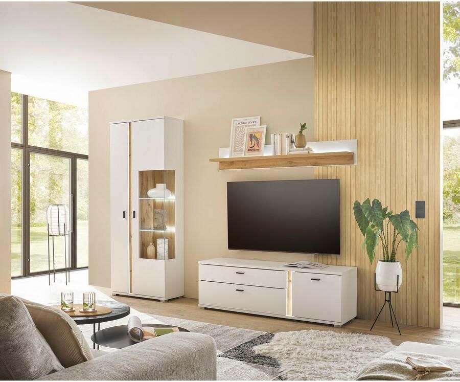 INOSIGN Wandmeubel Long Island in moderne trendkleur inclusief verticale verlichting breedte 240 cm (set 3-delig) - Foto 3