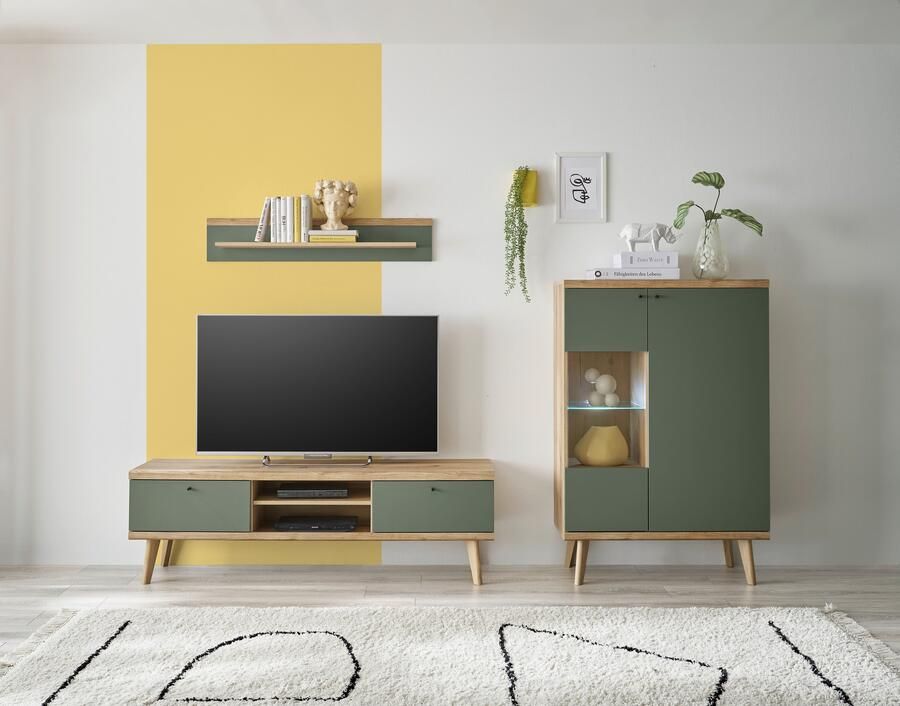 INOSIGN Wandmeubel MAVAS in moderne trendkleur handgrepen van metaal (zwart) breedte 260 cm (set 3-delig) - Foto 13