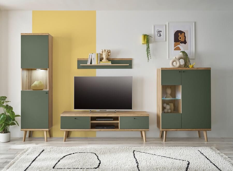 INOSIGN Wandmeubel MAVAS in moderne trendkleur handgrepen van metaal (zwart) breedte 320 cm (set 4-delig) - Foto 14