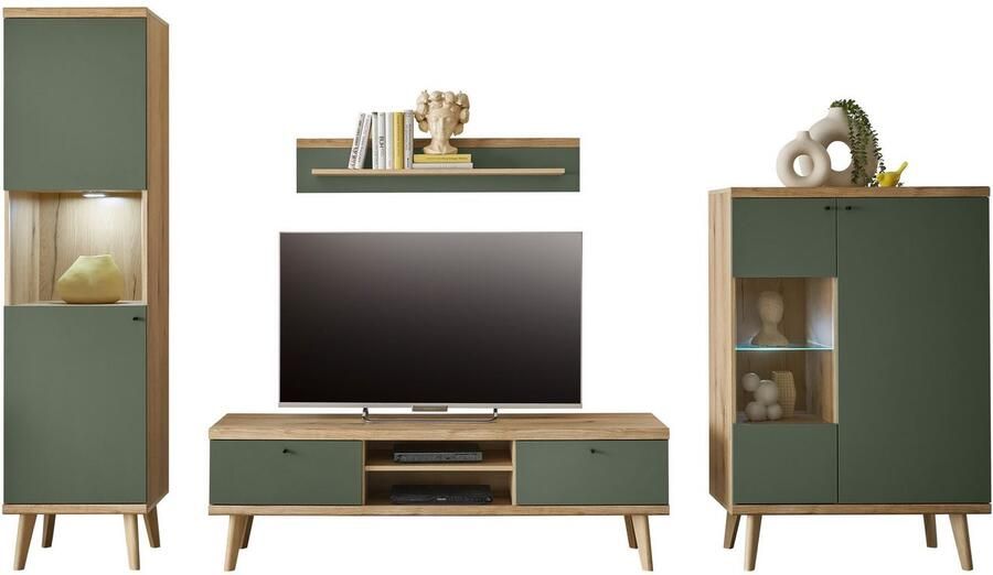 INOSIGN Wandmeubel MAVAS in moderne trendkleur handgrepen van metaal (zwart) breedte 320 cm (set 4-delig) - Foto 10