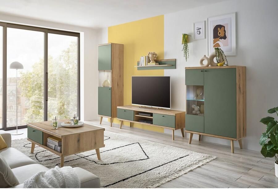 INOSIGN Wandmeubel MAVAS in moderne trendkleur handgrepen van metaal (zwart) breedte 320 cm (set 4-delig) - Foto 8