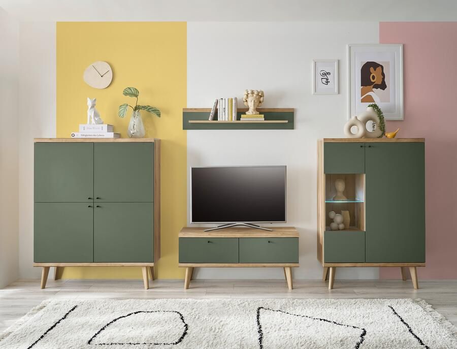 INOSIGN Wandmeubel MAVAS in moderne trendkleur handgrepen van metaal (zwart) breedte 324 cm (set 4-delig) - Foto 14