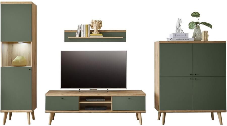 INOSIGN Wandmeubel MAVAS in moderne trendkleur handgrepen van metaal (zwart) breedte 337 cm (set 4-delig) - Foto 13