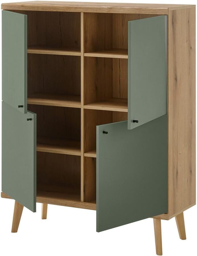 INOSIGN Wandmeubel MAVAS in moderne trendkleur handgrepen van metaal (zwart) breedte 337 cm (set 3-delig) - Foto 4