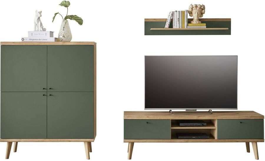 INOSIGN Wandmeubel MAVAS in moderne trendkleur handgrepen van metaal (zwart) breedte 337 cm (set 3-delig) - Foto 13