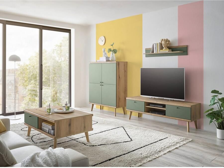 INOSIGN Wandmeubel MAVAS in moderne trendkleur handgrepen van metaal (zwart) breedte 337 cm (set 3-delig) - Foto 7