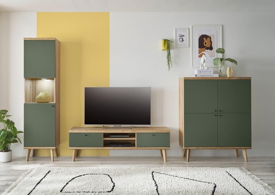 INOSIGN Wandmeubel MAVAS in moderne trendkleur handgrepen van metaal (zwart) breedte 337 cm (set 3-delig) - Foto 12