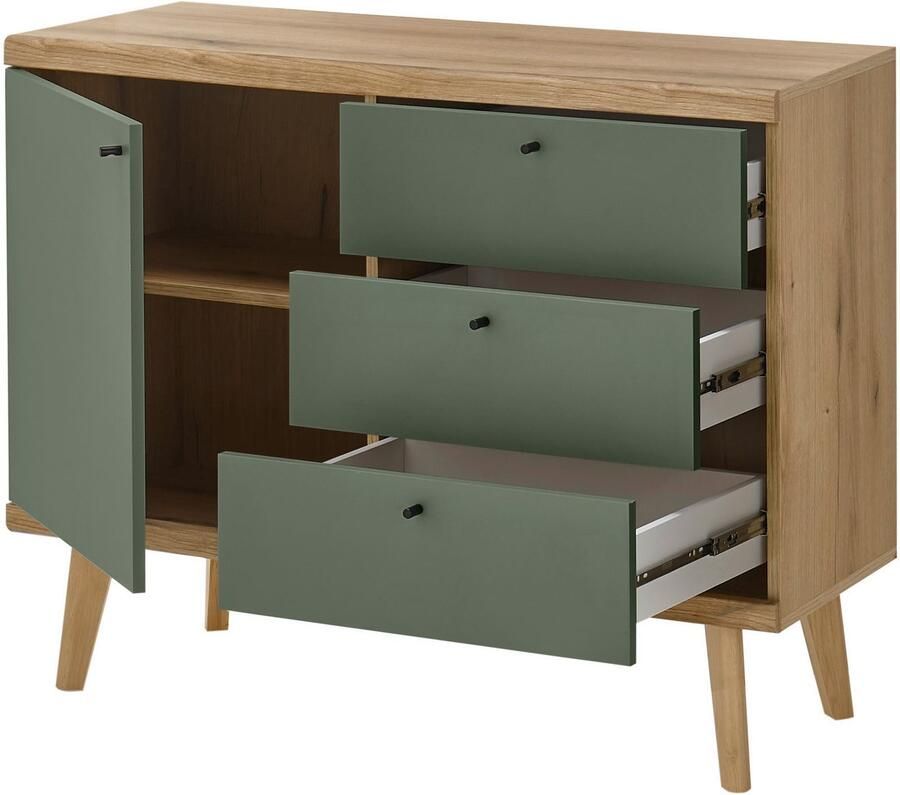 INOSIGN Wandmeubel MAVAS in moderne trendkleur handgrepen van metaal (zwart) breedte 341 cm (set 4-delig) - Foto 2