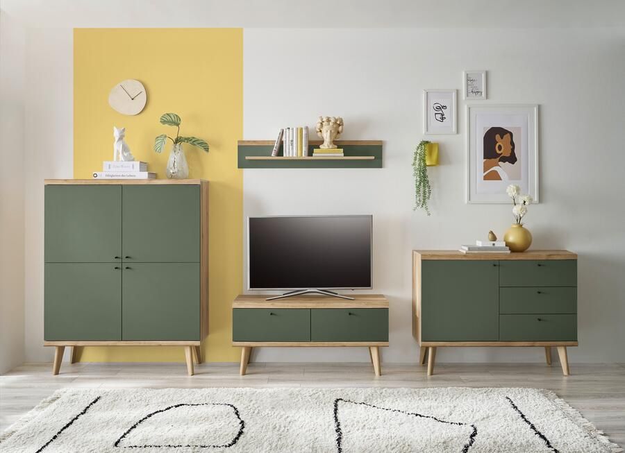 INOSIGN Wandmeubel MAVAS in moderne trendkleur handgrepen van metaal (zwart) breedte 341 cm (set 4-delig) - Foto 15