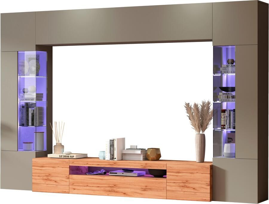 INOSIGN Wandmeubel New Egypt bestaande uit 2 opbergvitrines 1 lowboard 1 hangkast (4 stuks) - Foto 8