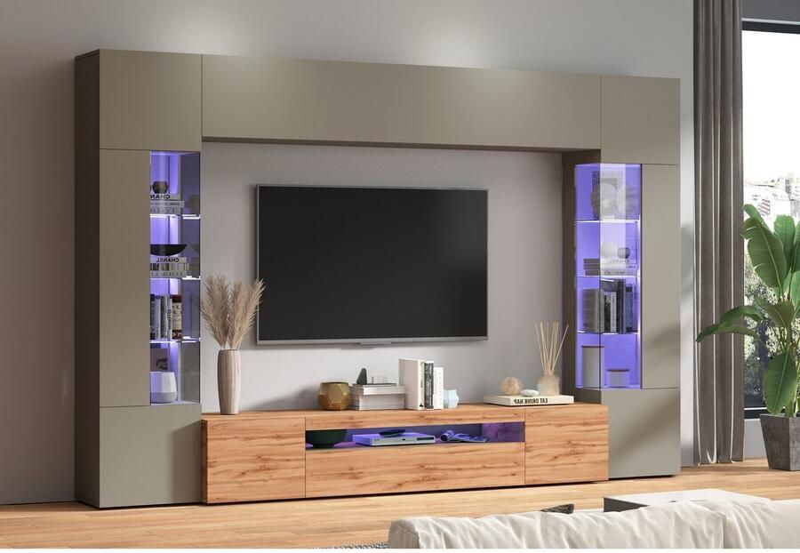 INOSIGN Wandmeubel New Egypt bestaande uit 2 opbergvitrines 1 lowboard 1 hangkast (4 stuks) - Foto 2