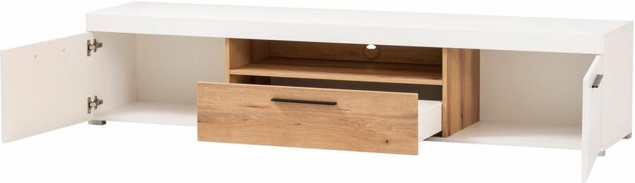 INOSIGN Wandmeubel Salerno moderne wandmeubel woonkamer-set Wit met Eik Evoke Decor (set 2-delig) - Foto 7