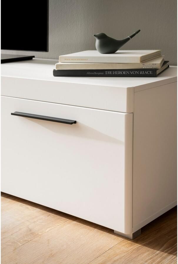 INOSIGN Tv-meubel Salerno moderne onderkast commode in wit met Eiken Evoke decor Metalen handgrepen voldoende opbergruimte veelzijdig inzetbaar 205 cm breed - Foto 3