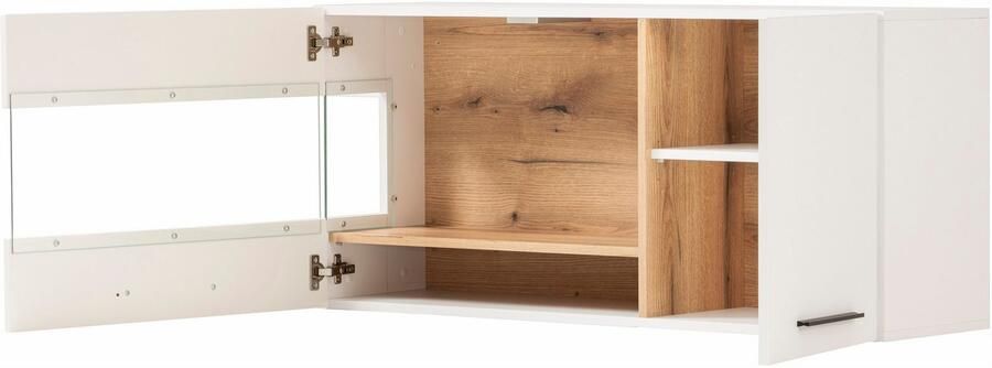 INOSIGN Wandmeubel Salerno moderne wandmeubel woonkamer-set Wit met Eik Evoke Decor (set 4-delig) - Foto 12