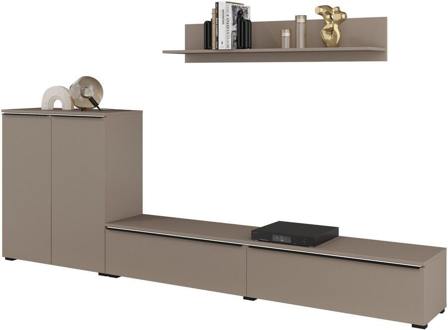 INOSIGN Wandmeubel Tana breedte 260 cm moderne wandmeubel Mediakast (set 3-delig) lowboard wandplank commode (3-delig) - Foto 2