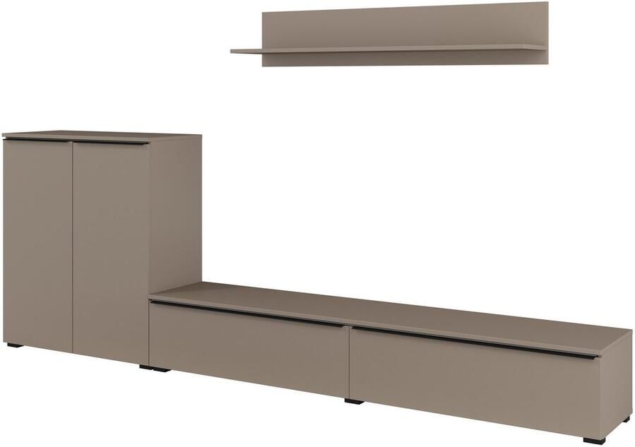 INOSIGN Wandmeubel Tana breedte 260 cm moderne wandmeubel Mediakast (set 3-delig) lowboard wandplank commode (3-delig) - Foto 3