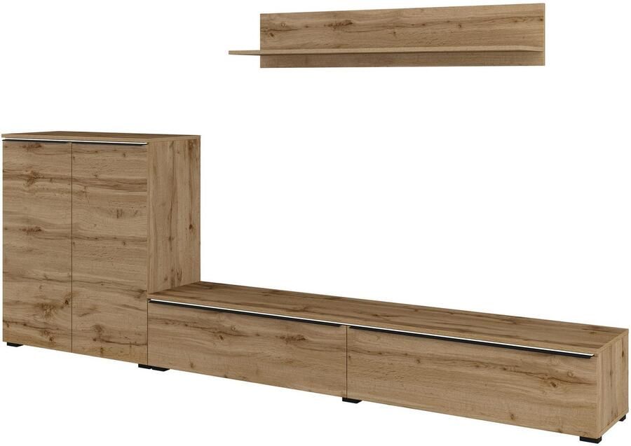 INOSIGN Wandmeubel Tana breedte 260 cm moderne wandmeubel Mediakast (set 3-delig) lowboard wandplank commode (3-delig) - Foto 3