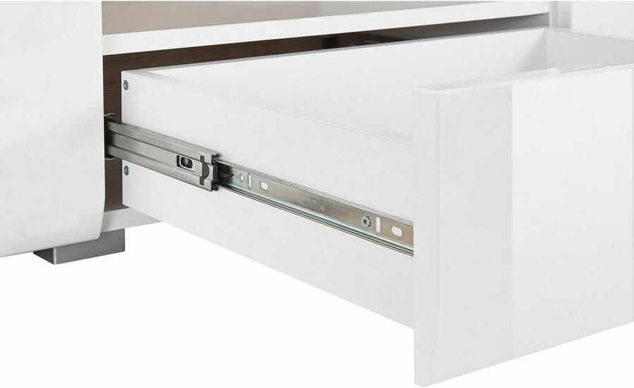 INOSIGN Wandmeubel Toledo breedte 391cm stijlvolle mediawand zonder verlichting Opbouwwand (2x hangvitrine lowboard wandplank) MDF hoogglans fronten (set) - Foto 6
