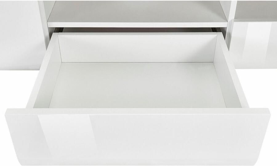INOSIGN Wandmeubel Toledo breedte 391cm stijlvolle mediawand zonder verlichting Opbouwwand (2x hangvitrine lowboard wandplank) MDF hoogglans fronten (set) - Foto 7