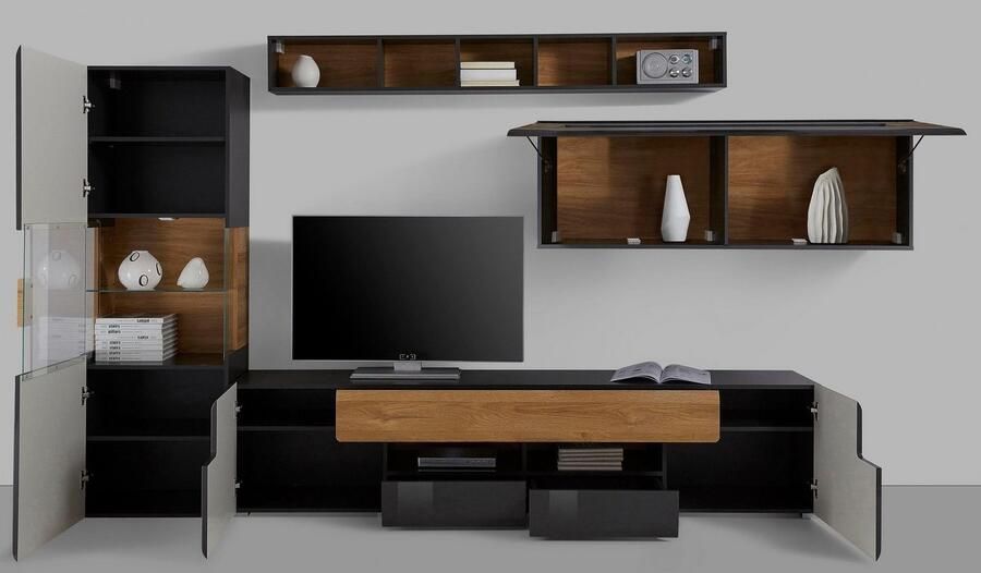INOSIGN Hangende vitrinekast Toledo breedte 131 cm trendy glazen vitrine met decoratieve MDF-front - Foto 4