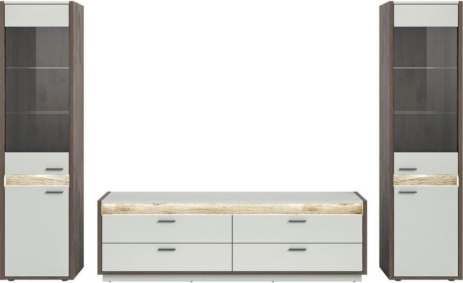 INOSIGN Wandmeubel Treviso Breedte 319 cm bestaand uit: 2x Vitrine en 1x Lowboard (3-delig) - Foto 3