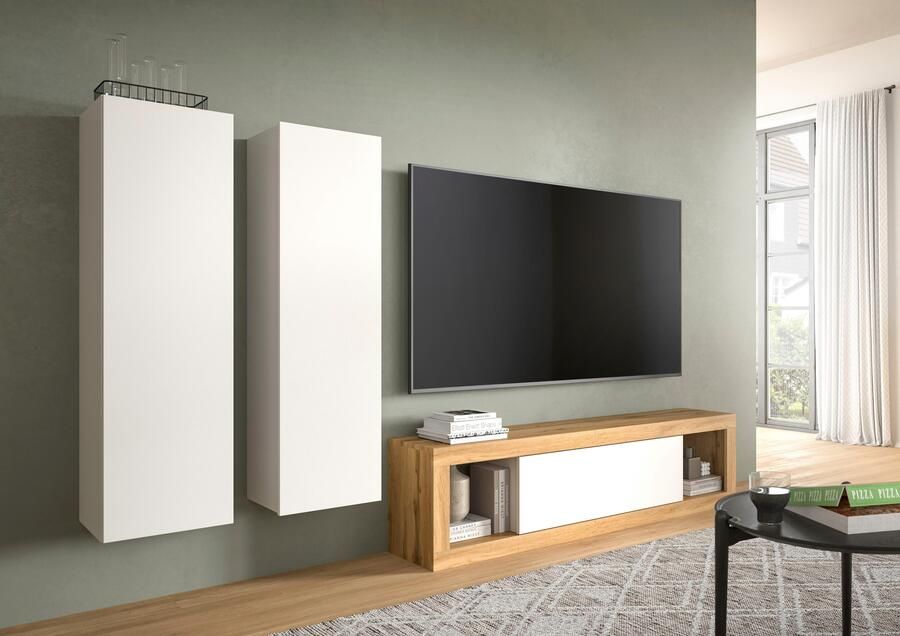 INOSIGN Wandmeubel Trinity Breedte 240 cm 1 Lowboard (staand en hangend monteerbaar)(3-delig) - Foto 10