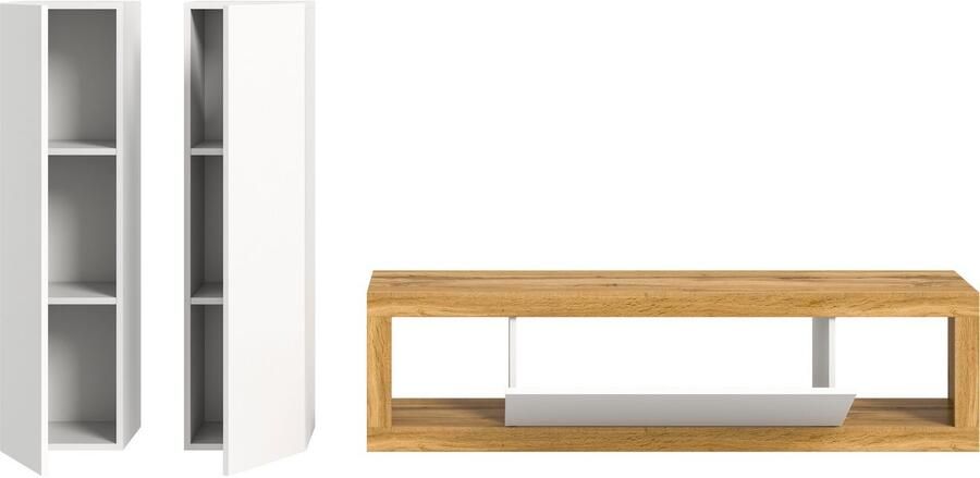 INOSIGN Wandmeubel Trinity Breedte 240 cm 1 Lowboard (staand en hangend monteerbaar)(3-delig) - Foto 8