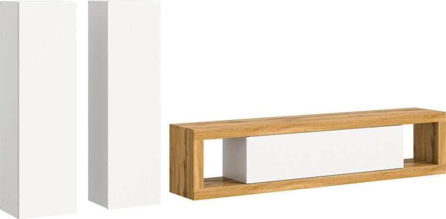 INOSIGN Wandmeubel Trinity Breedte 270 cm 1 Lowboard (staand en hangend monteerbaar)(3-delig) - Foto 6