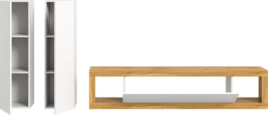 INOSIGN Wandmeubel Trinity Breedte 270 cm 1 Lowboard (staand en hangend monteerbaar)(3-delig) - Foto 8