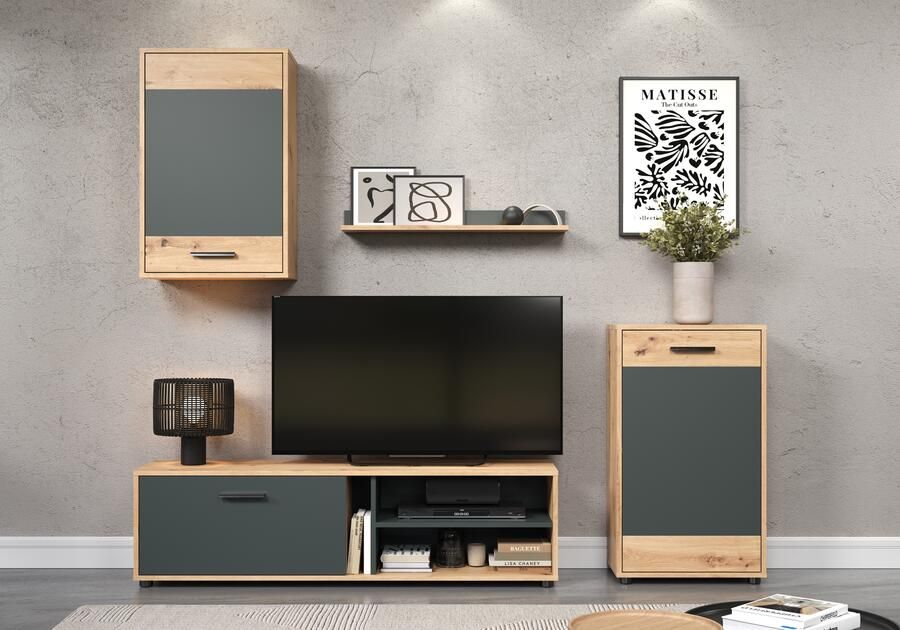 INOSIGN Wandmeubel Valetta incl. lowboard hangkast wandplank en highboard (complete set 4 stuks) - Foto 11