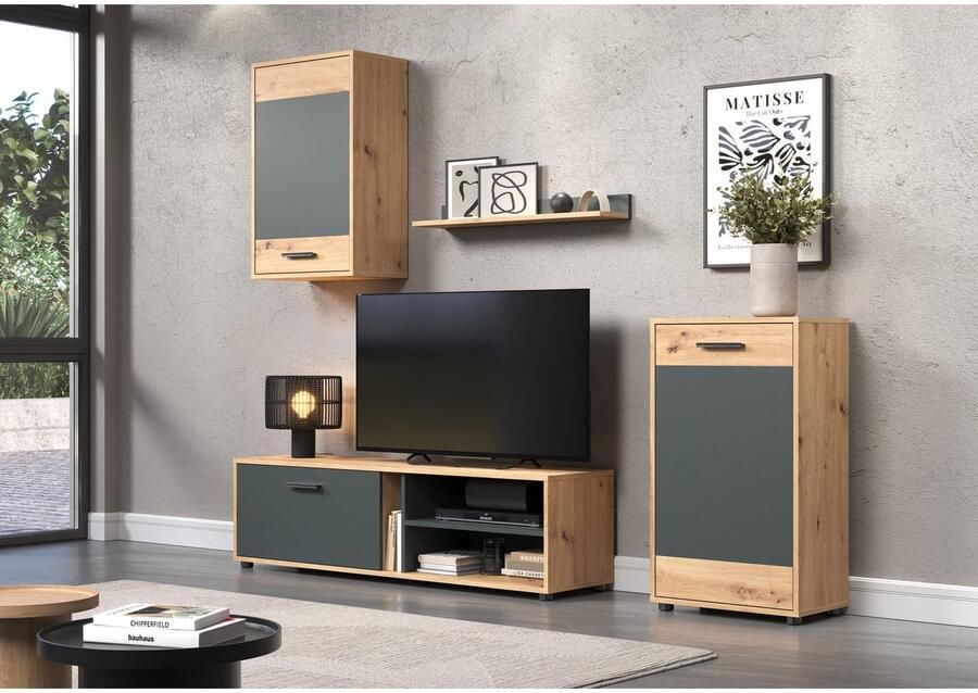 INOSIGN Wandmeubel Valetta incl. lowboard hangkast wandplank en highboard (complete set 4 stuks) - Foto 6