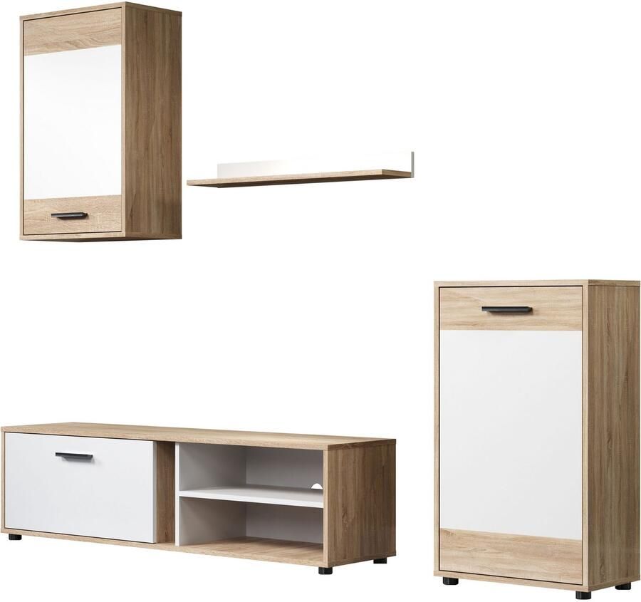 INOSIGN Wandmeubel Valetta incl. lowboard hangkast wandplank en highboard (complete set 4 stuks) - Foto 2