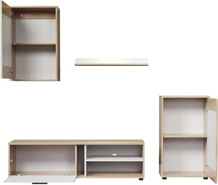 INOSIGN Wandmeubel Valetta incl. lowboard hangkast wandplank en highboard (complete set 4 stuks) - Foto 6