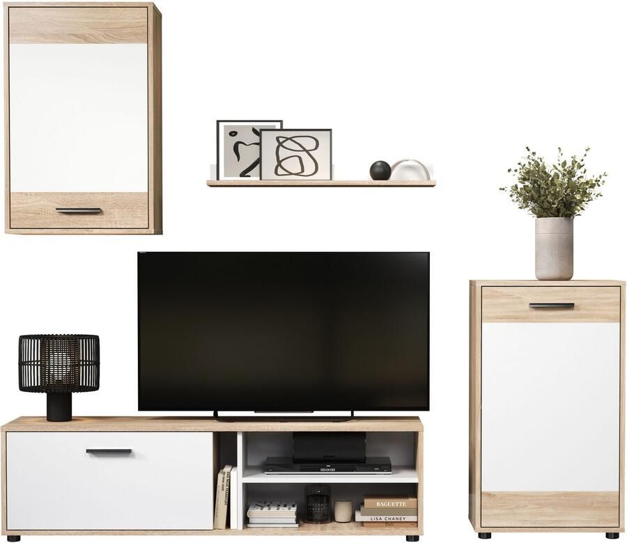INOSIGN Wandmeubel Valetta incl. lowboard hangkast wandplank en highboard (complete set 4 stuks) - Foto 5