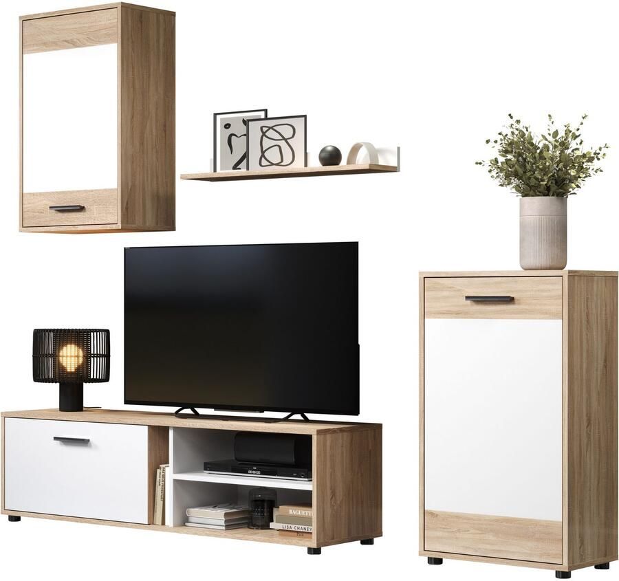 INOSIGN Wandmeubel Valetta incl. lowboard hangkast wandplank en highboard (complete set 4 stuks) - Foto 3