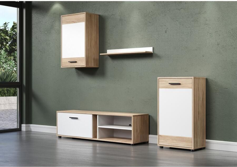 INOSIGN Wandmeubel Valetta incl. lowboard hangkast wandplank en highboard (complete set 4 stuks) - Foto 10
