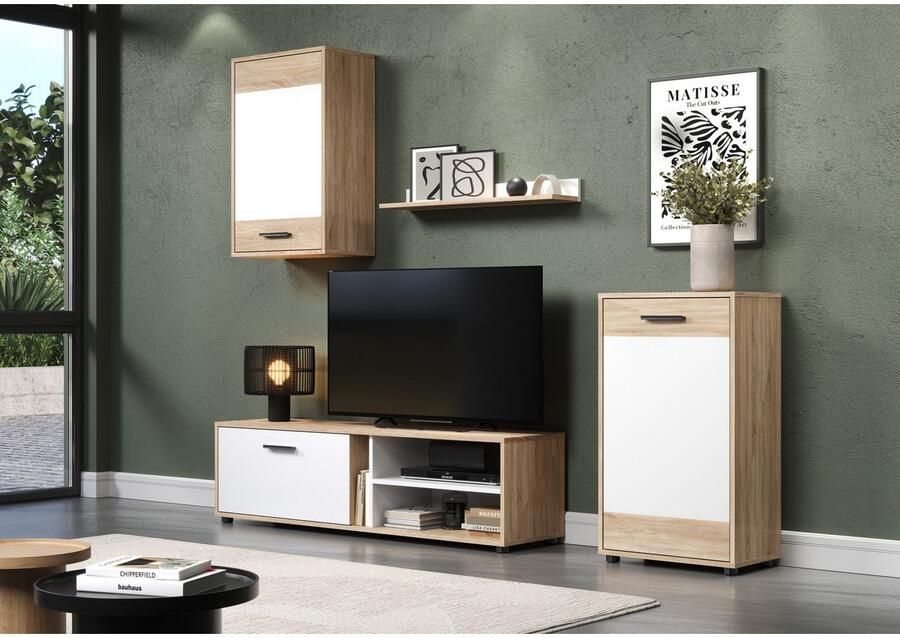 INOSIGN Wandmeubel Valetta incl. lowboard hangkast wandplank en highboard (complete set 4 stuks) - Foto 8