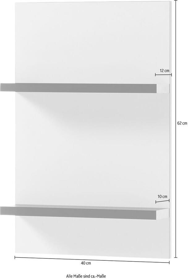 INOSIGN Wandplank Cantara badkamerrek in hoogglans wit wandplank in modern ontwerp - Foto 8