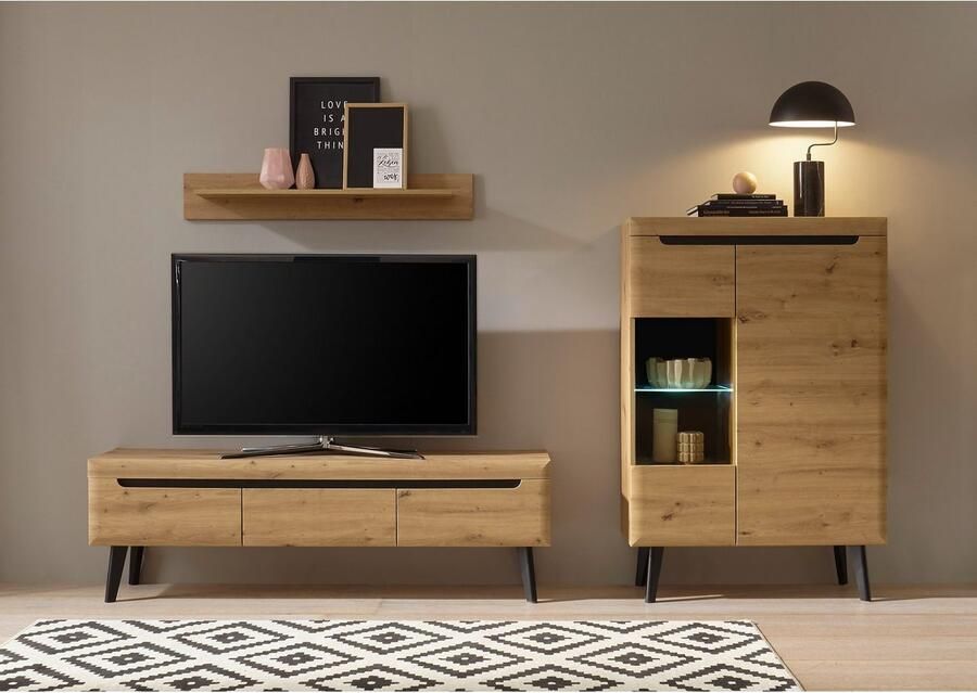 INOSIGN Wandplank Torge wandplank wandhouder hangrek decoratierek scandinavisch design opbergruimte voor kleine ruimtes breedte 107 cm (1 stuk) - Foto 3