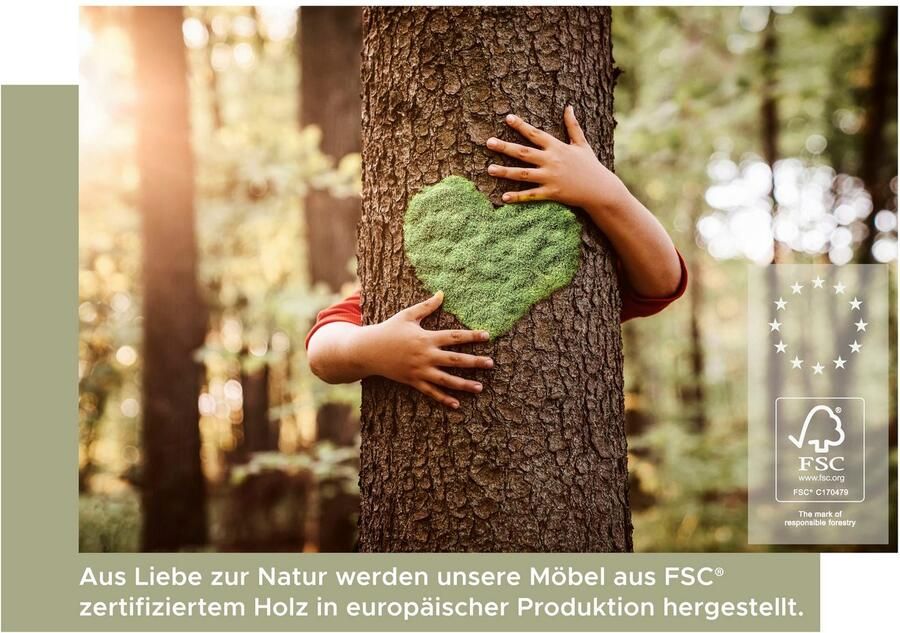 INOSIGN Wandmeubel Aosta Breedte 255cm bestaand uit Highboard Lowboard Wandplank Woonwand combinatie opbouwwand meubelset kastwand meubelcombi (3-delig) - Foto 3