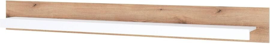 INOSIGN Wandrek Brixen moderne wandplank hangplank met opbergruimte veelzijdig inzetbaar wandrek wit met eiken evoke decor - Foto 5