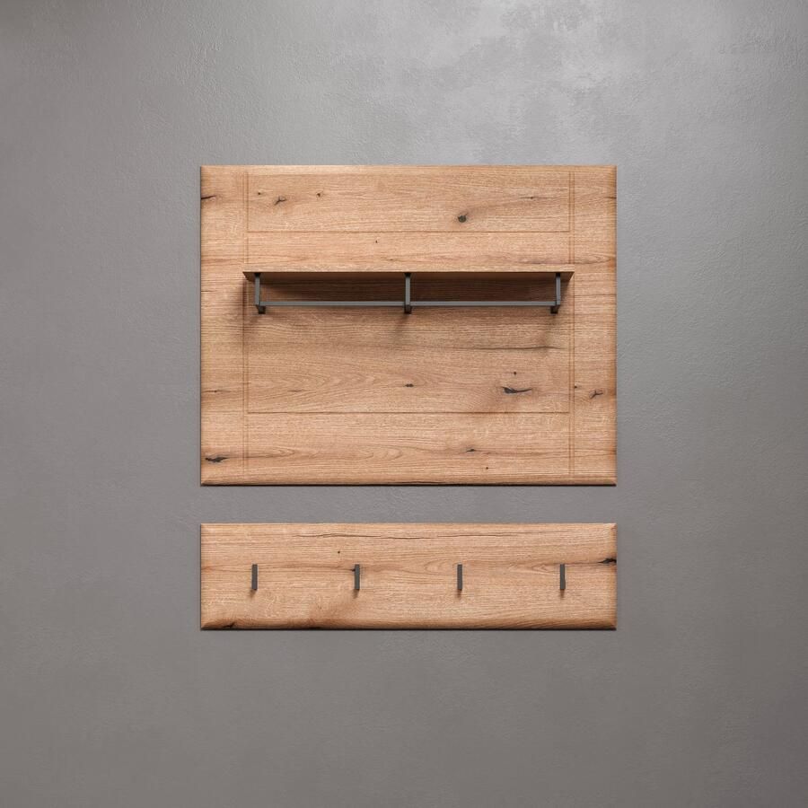 INOSIGN Wandrek Graz Afmetingen (B H D in cm): (91 70 26) kleur: wit hoogglans en eik (1 stuk) - Foto 2